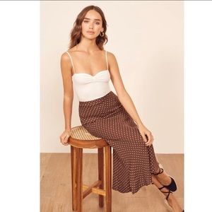Reformation 🤎 Bea midi skirt